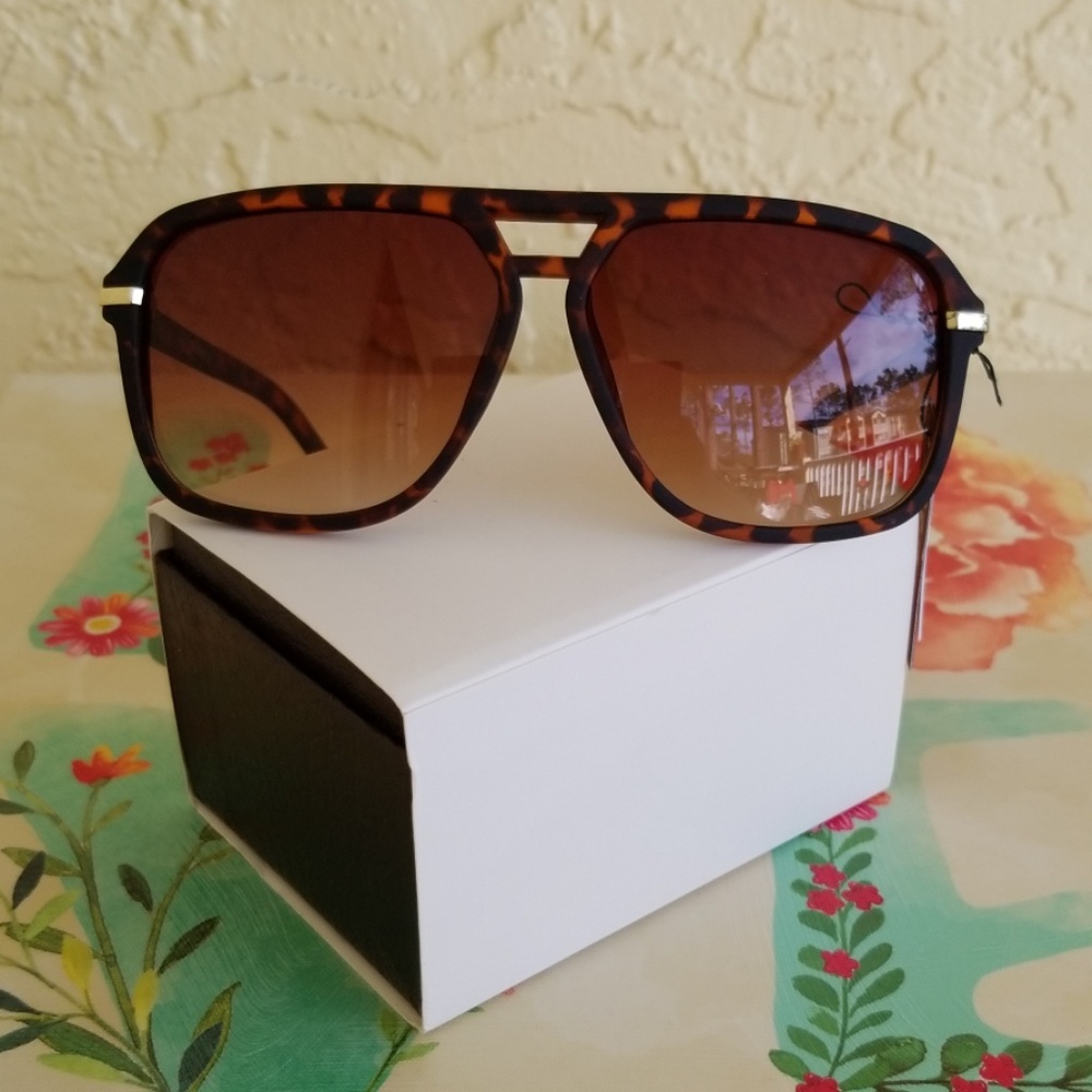 2019 MEN TORTOISE BROWN SUNGLASSES - Picture 3 of 4
